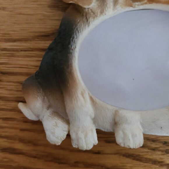 Vintage Resin Beagle Puppy Dog Friends Pair Picture Frame Ornament - Picture 13 of 16